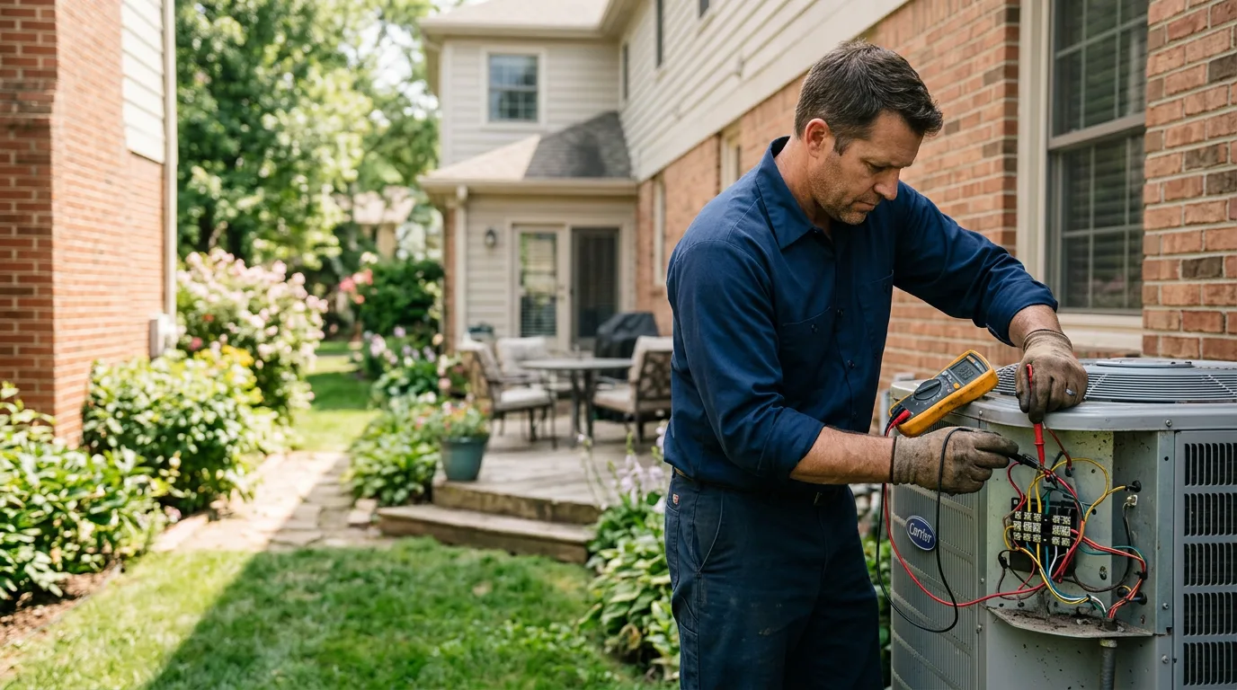 HVAC technician working near Pownal, ME
